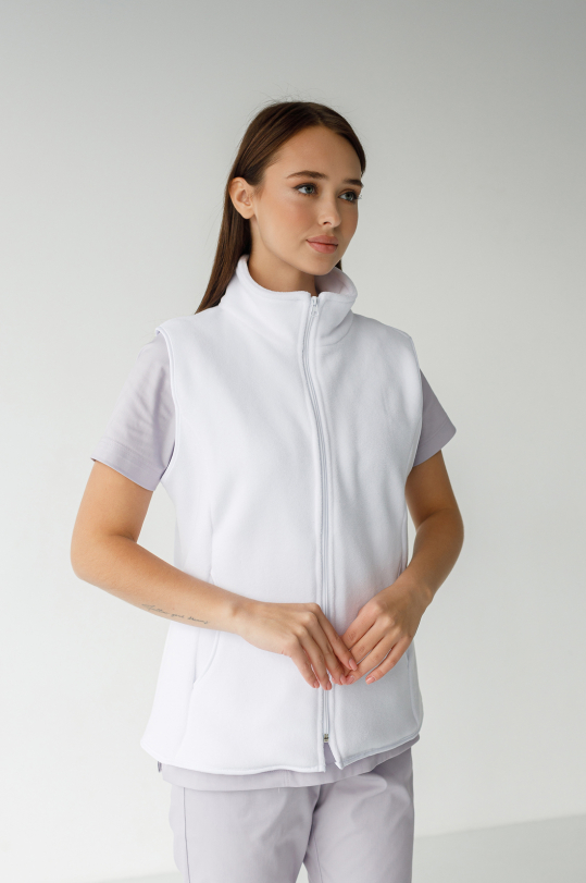 Женский медицинский жилет (белый)