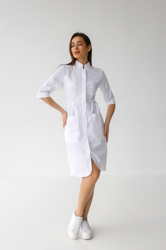 Жіночий медичний халат (подовжений / 3/4 рукав) "Олімпія" 