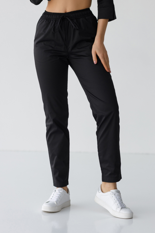 Женские медицинские брюки (черные)