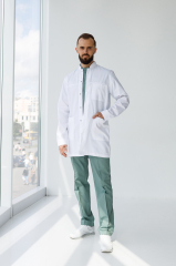 Чоловічий медичний халат (укорочений/приховані кнопки) "Богдан"