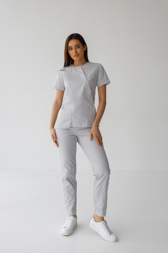 Женский медицинский костюм (серый) "Мэгги"