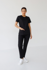 Женский медицинский костюм (черный) "Мэгги"