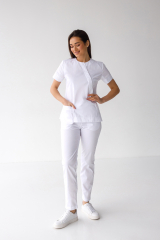 Жіночий медичний костюм (білий) "Меггі" 