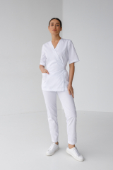 Жіночий медичний костюм (білий) "Мірра"