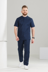 Мужской медицинский костюм (синий) "Максим"