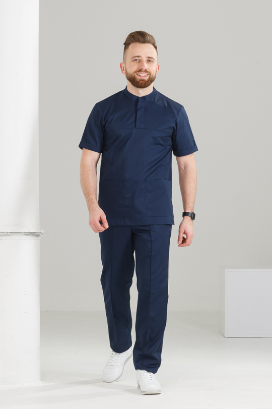 Мужской медицинский костюм (синий) "Максим"