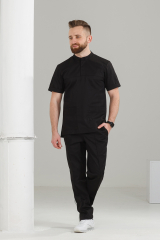 Мужской медицинский костюм (черный) "Максим"