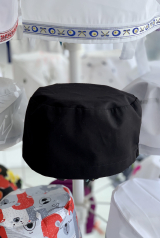 Медична шапочка чорна на гумці 