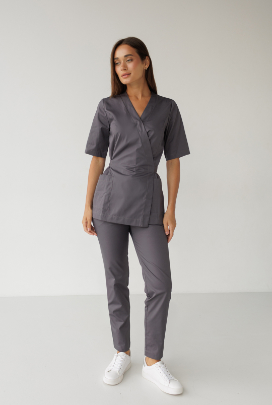 Женский медицинский костюм (графит) "Мирра"