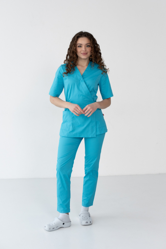 Женский медицинский костюм (бирюзовый) "Мирра"