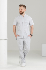 Чоловічий медичний костюм (сірий) "Роман" 