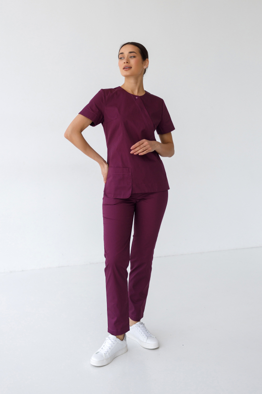 Женский медицинский костюм (слива) "Мэгги"