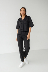 Жіночий медичний костюм (чорний) "Івона"