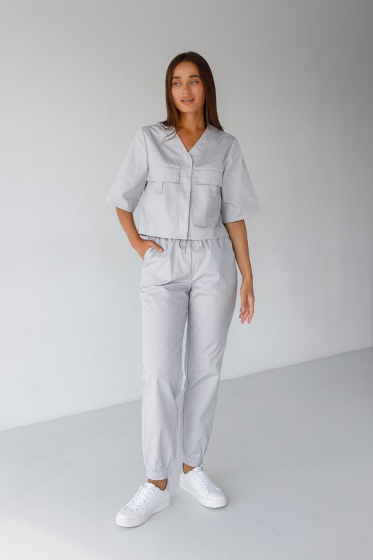 Женский медицинский костюм (серый) "Ивона"
