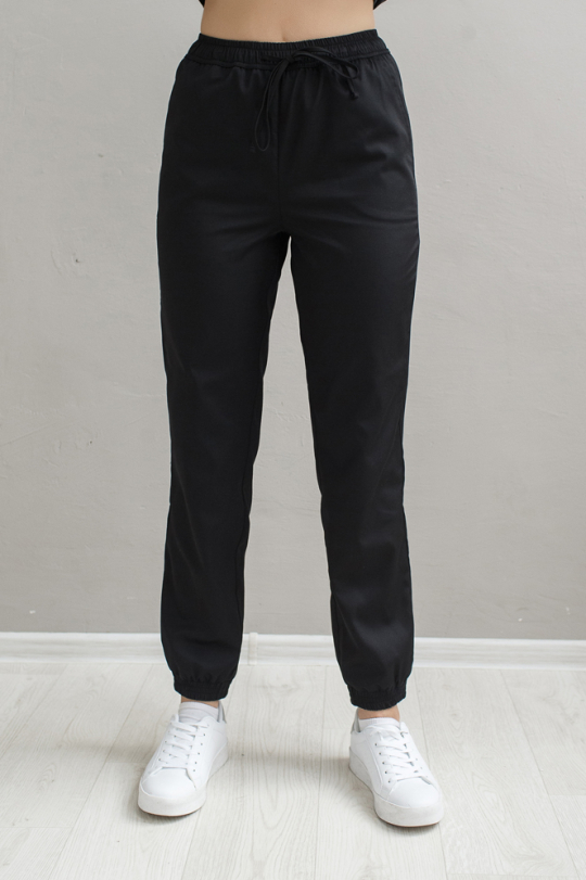 Женские медицинские джоггеры (черные)