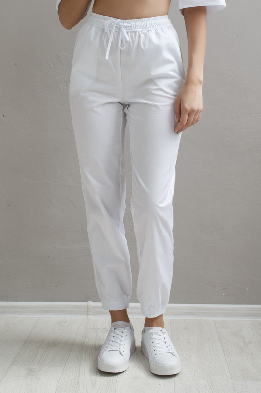 Женские медицинские джоггеры (белые)