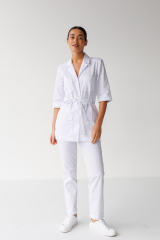 Жіночий медичний костюм (білий) "Мадлен"