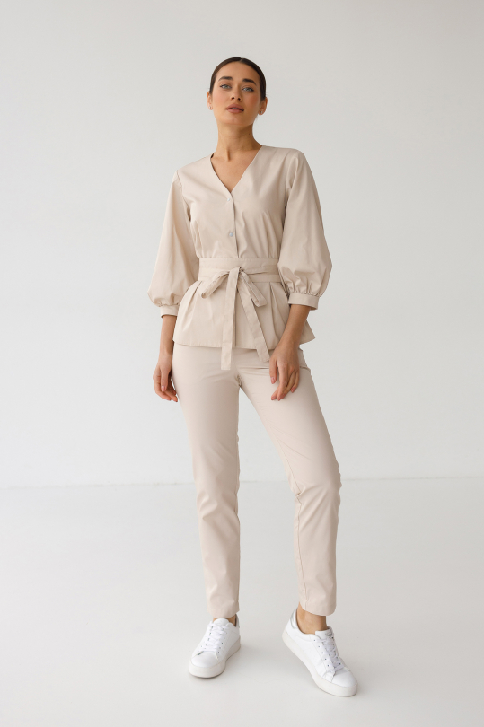 Женский медицинский костюм (крем) "Жасмин"