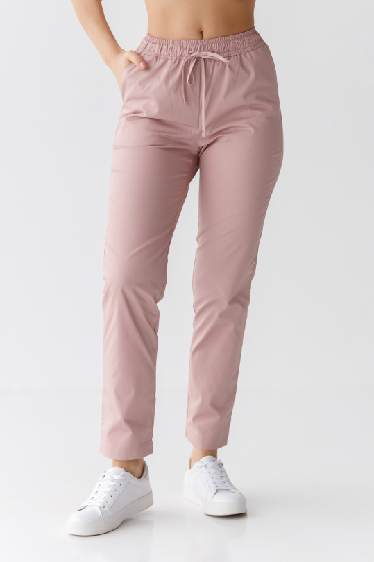 Женские медицинские брюки (пудра)