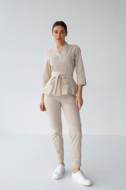 Женский медицинский костюм (крем) "Жаклин"