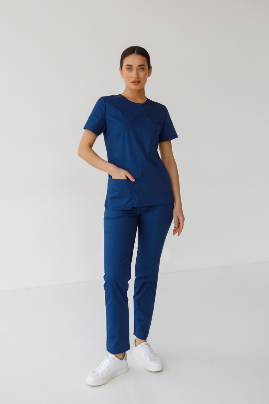 Женский медицинский костюм (синий) "Мэгги"