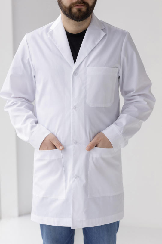 Чоловічий медичний халат (відкладний комір) "Богдан"