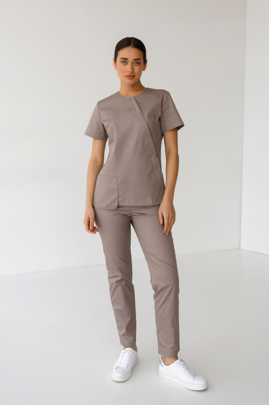 Женский медицинский костюм (мокко) "Мэгги"