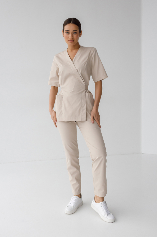 Женский медицинский костюм (крем) "Мирра"