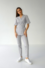 Жіночий медичний костюм (світло-сірий) "Мірра"