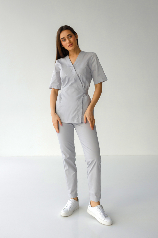 Женский медицинский костюм (серый) "Мирра"