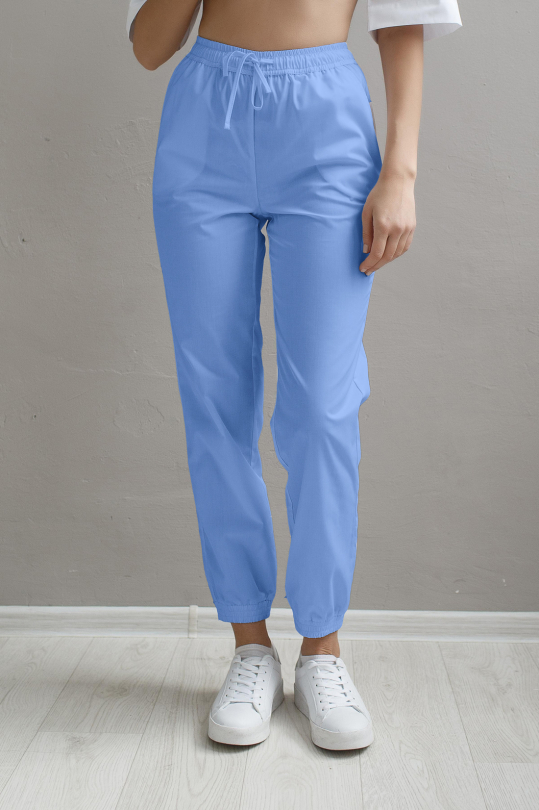 Женские медицинские джоггеры (голубые)