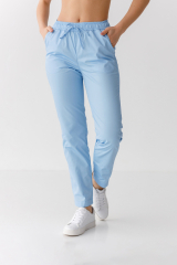 Жіночі медичні штани (стрейч / блакитні)