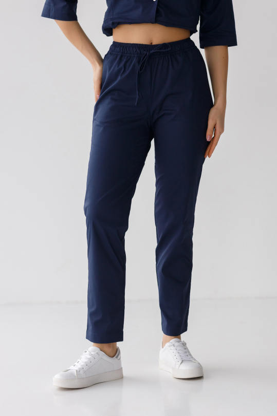 Женские медицинские брюки (стрейч /синие)