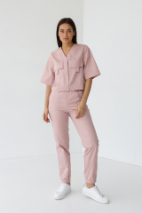 Жіночий медичний костюм (пудра) "Івона"