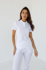 Женская футболка поло  (белый)