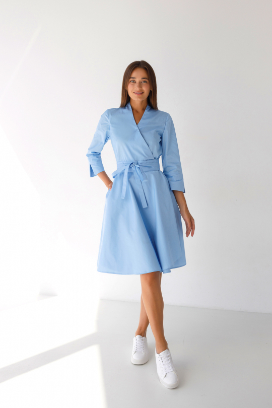 Жіночий медичний халат (блакитний) "Жаклін"