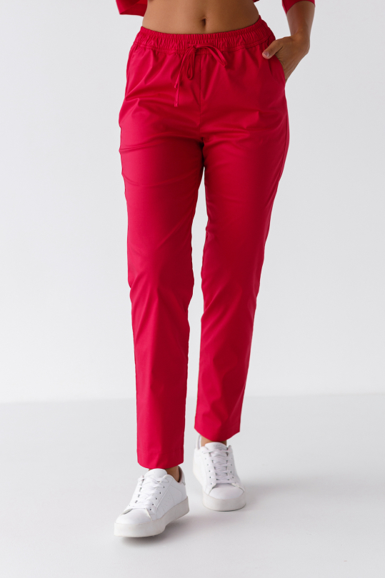 Женские медицинские брюки (стрейч /фуксия)