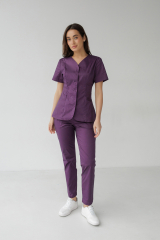 Женский медицинский костюм "Соломия" (стрейч / фиолетовый)