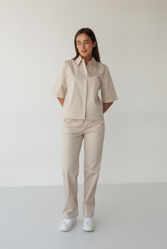 Женский медицинский костюм (крем) "Адель"