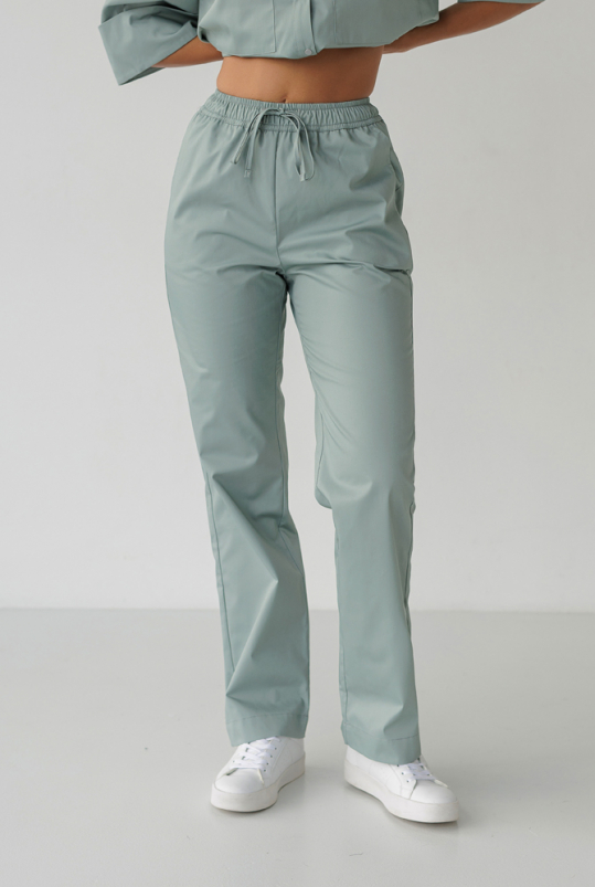 Женские медицинские брюки "Адель" (полынь/удлиненные)