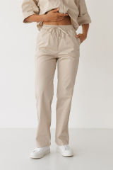 Женские медицинские брюки "Адель" (крем/удлиненные)