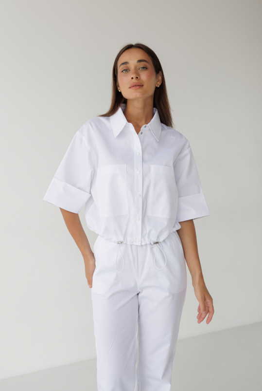 Женский медицинский костюм (белый) "Агнес"