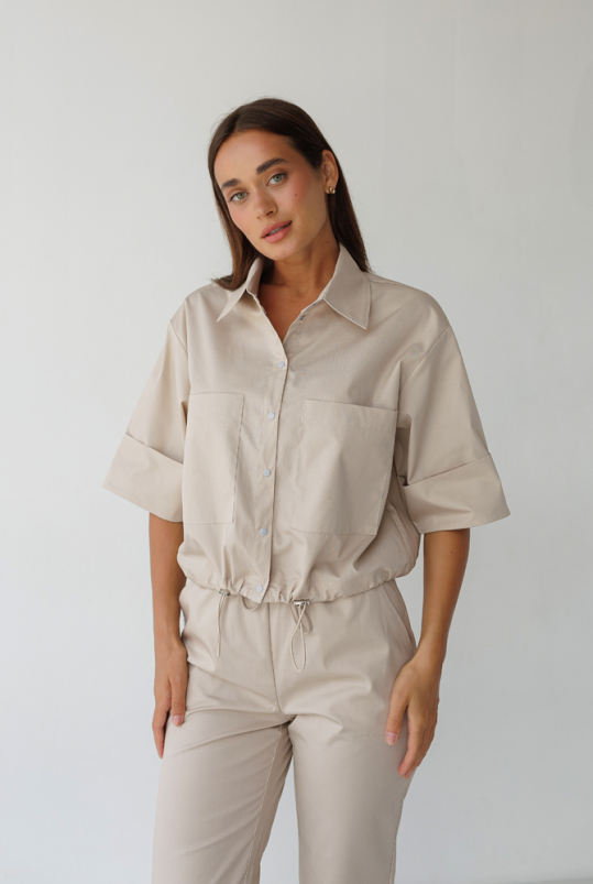 Женский медицинский костюм (крем) "Агнес"