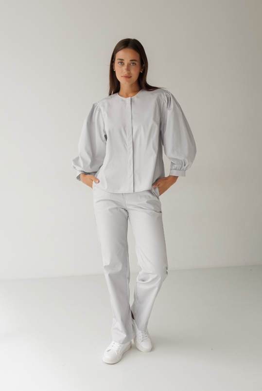 Женский медицинский костюм (серый) "Аврора"