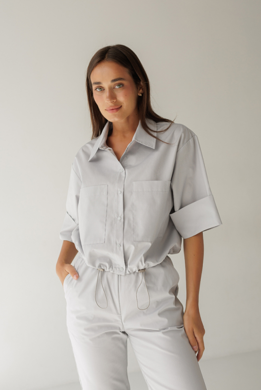 Женский медицинский костюм (серый) "Агнес"