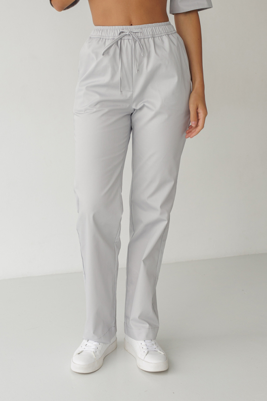 Женские медицинские брюки "Адель" (серый/удлиненные)