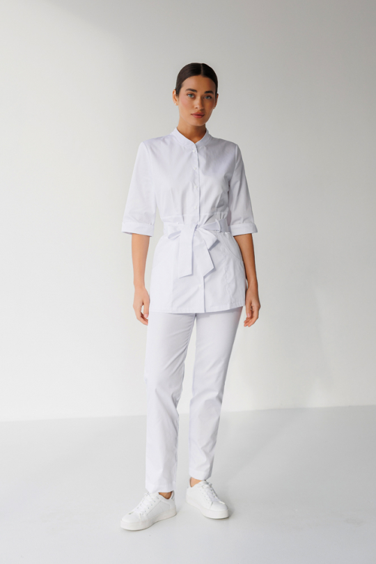 Жіночий медичний костюм (білий) "Марта"