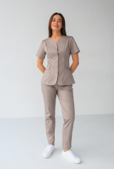 Женский медицинский костюм "Соломия" (стрейч / мокко)