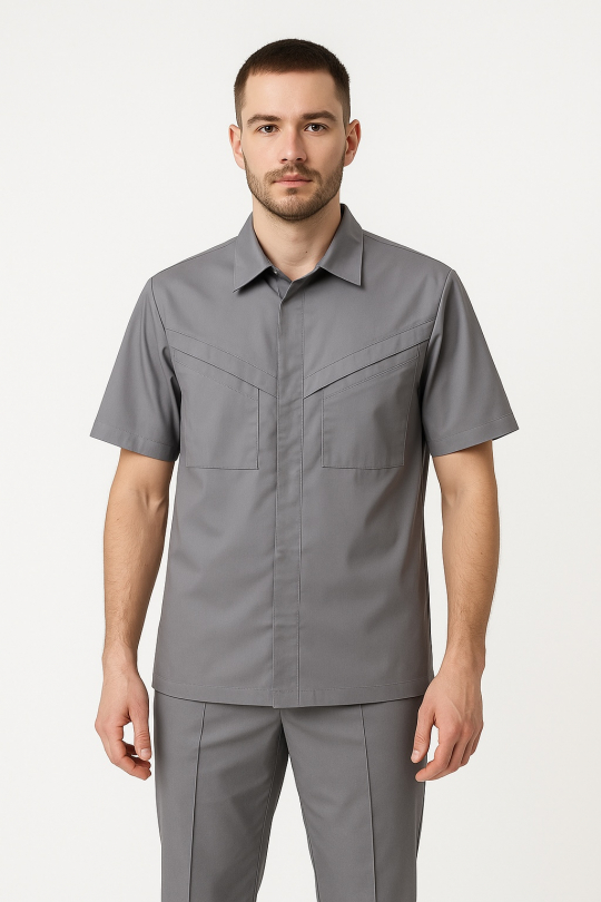 Мужской медицинский костюм (серый) "Стефан"