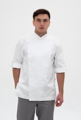 Чоловічий кухарський китель (білий / стрейч)